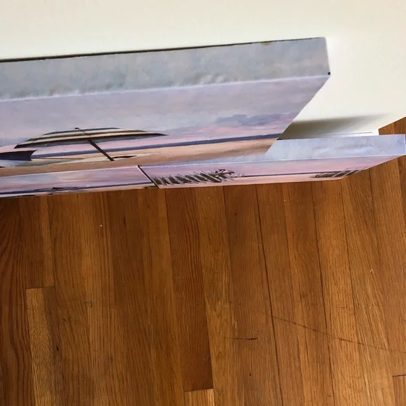 Like-New Set of 3 Beach Theme Stretched Canvas on Wooden Frame Prints - Picture 5 of 6